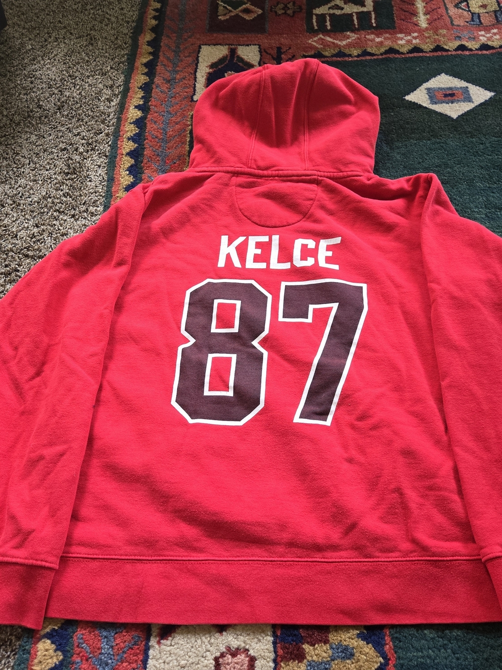 Fanatics NFL Chiefs Kelce #87 Pullover Hoodie Mens Large Red